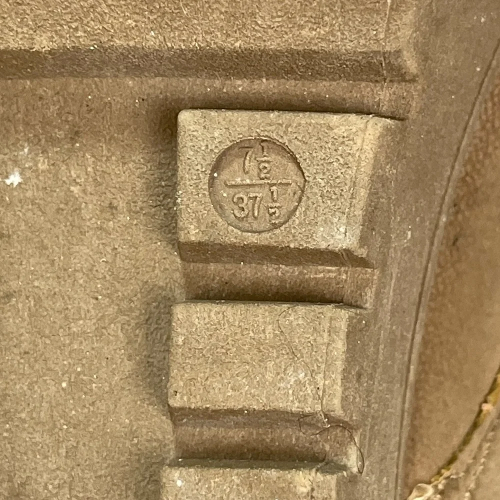 Rouge helium Light brown soft heeled lace up side zipper combat boots 7.5 - Picture 16 of 17